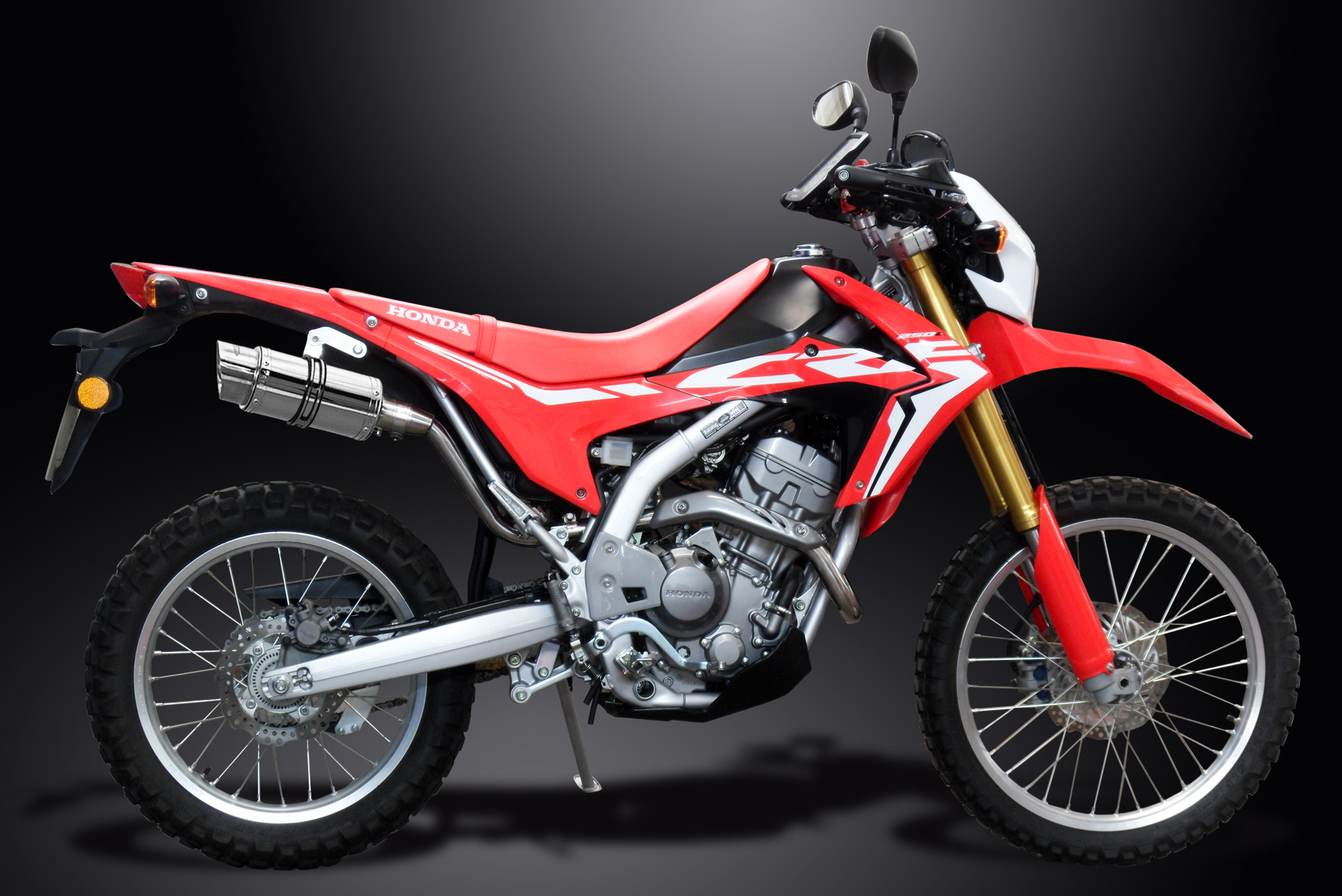 HONDA CRF250L 2017-2020 FULL EXHAUST SYSTEM 200mm STAINLESS ...