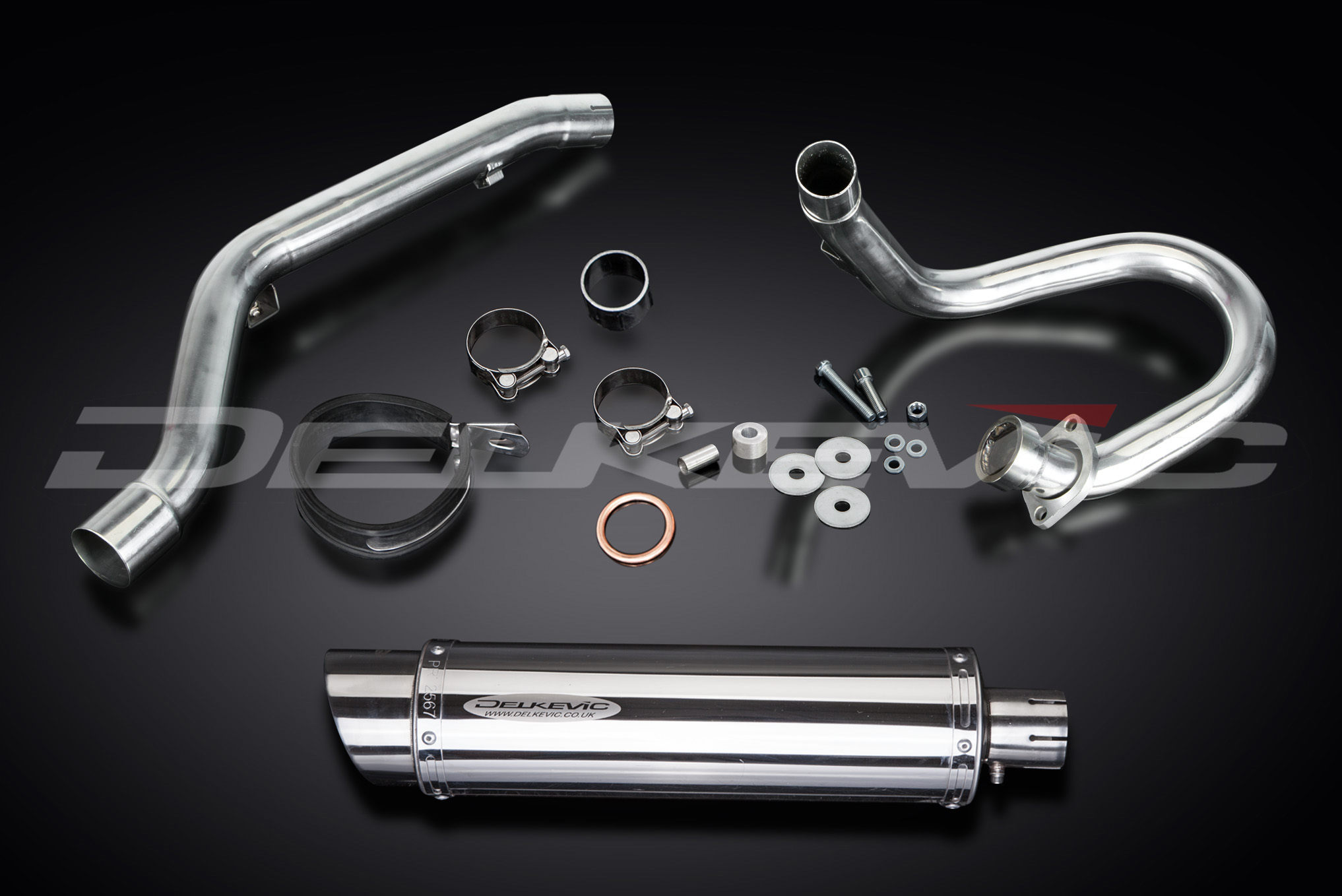 SUZUKI DRZ400S DRZ400SM FULL EXHAUST SYSTEM 350mm STAINLESS