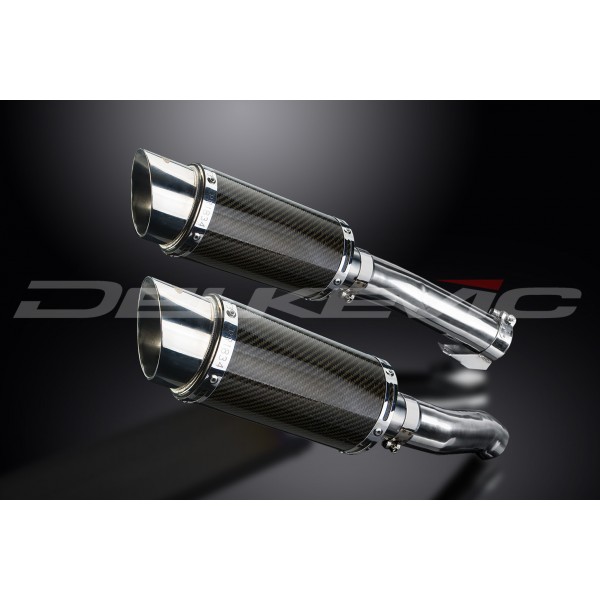 KAWASAKI Z1000 2010-2020 200mm ROUND CARBON SILENCER EXHAUST 