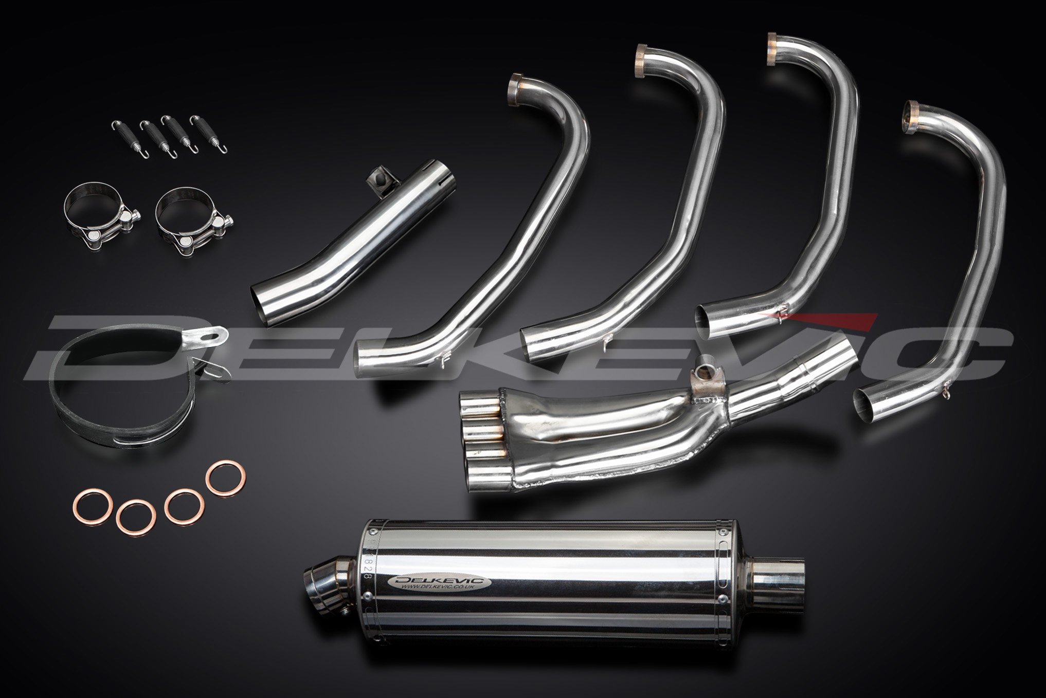 HONDA CBR600F 1987-1990 FULL EXHAUST SYSTEM 350mm STAINLESS ...