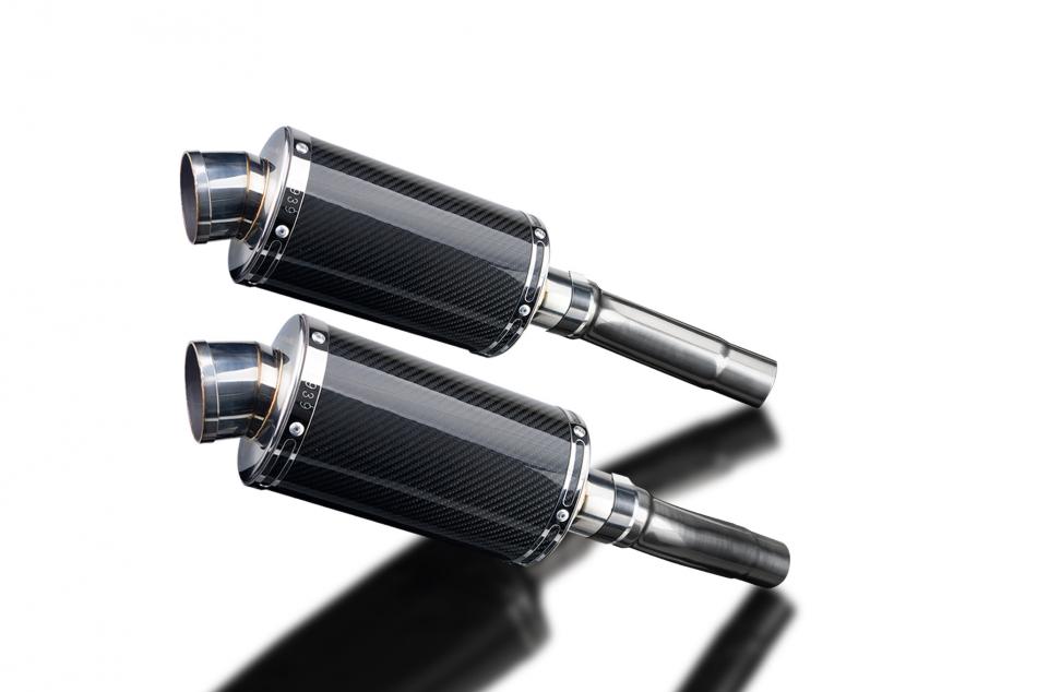 DUCATI MONSTER 620-695-800 02-08 225mm OVAL CARBON SILENCER EXHAUST KIT