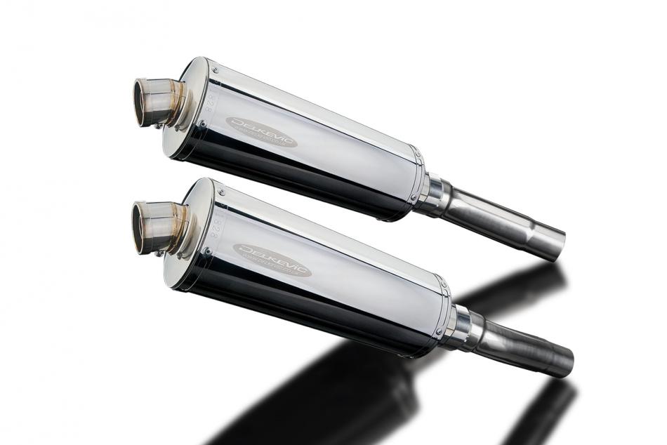 DUCATI MONSTER 620-695-800 02-08 350mm OVAL STAINLESS BSAU SILENCER EXHAUST KIT