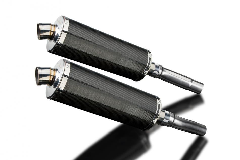 DUCATI MONSTER 620-695-800 02-08 350mm OVAL CARBON BSAU SILENCER EXHAUST KIT