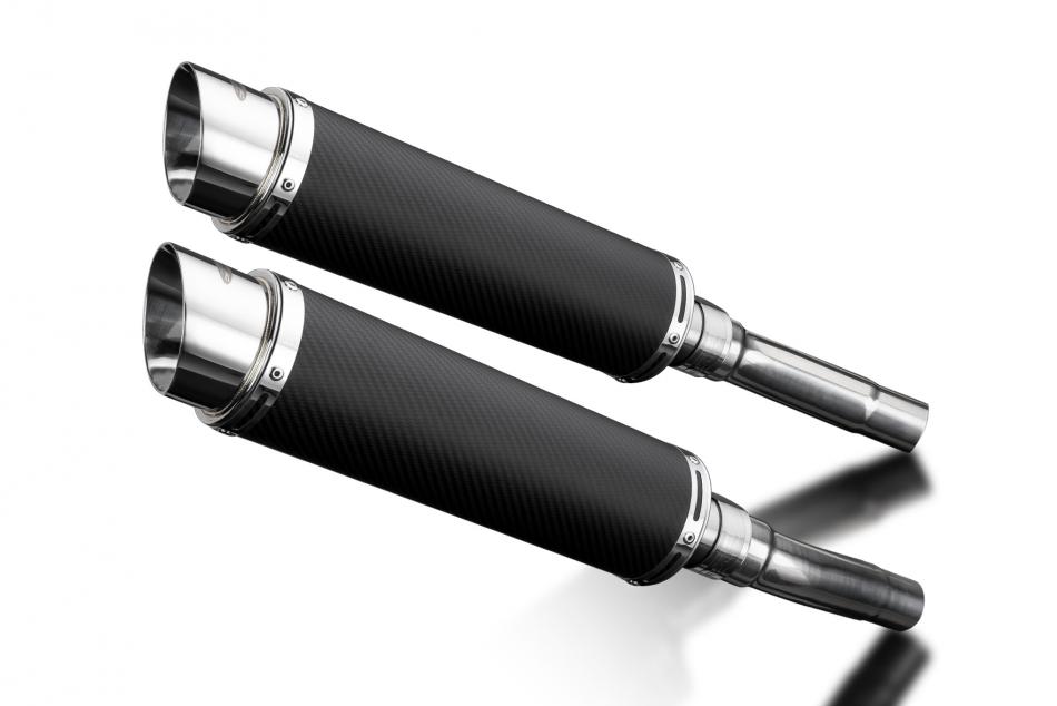 DUCATI MONSTER 620-695-800 02-08 350mm CARBON ROUND BSAU SILENCER EXHAUST KIT