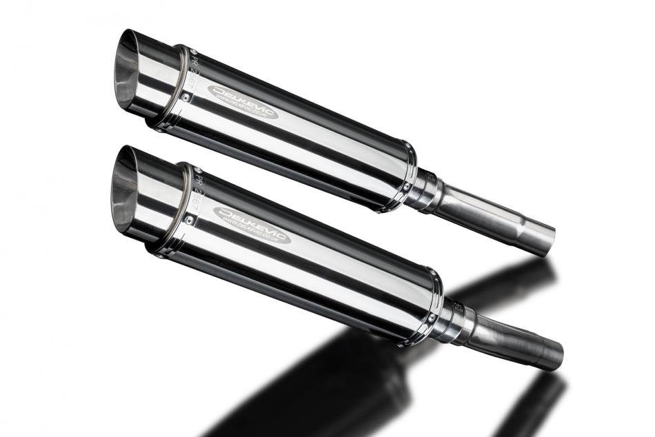 DUCATI MONSTER 620-695-800 02-08 350mm ROUND STAINLESS BSAU SILENCER EXHAUST KIT