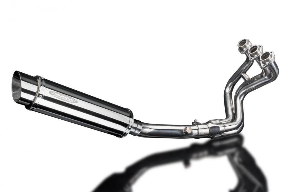 YAMAHA MT09 SPORT TRACKER 2014-2020  FULL EXHAUST 350mm STAINLESS ROUND SILENCER