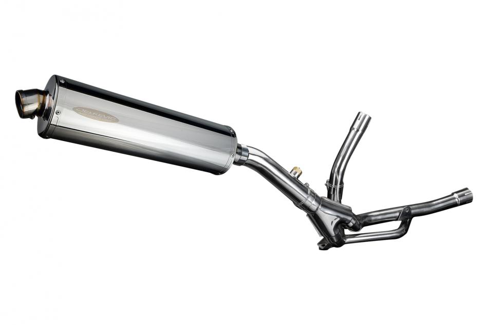 SUZUKI DL650 V-STROM ABS 2012-16 450mm OVAL STAINLESS BSAU SILENCER EXHAUST KIT