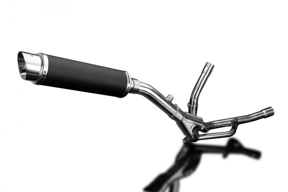 SUZUKI DL650 V-STROM 2012-2016 350mm CARBON ROUND BSAU SILENCER EXHAUST KIT