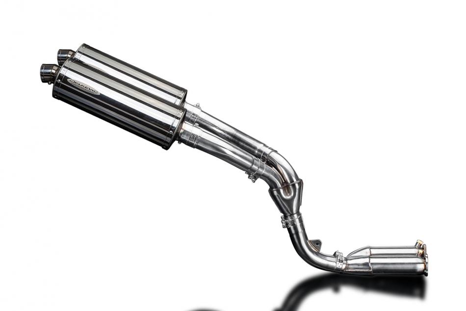 KAWASAKI ZX10R 2006-2007 DE-CAT 350mm OVAL STAINLESS BSAU SILENCER EXHAUST KIT