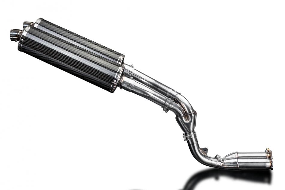 KAWASAKI ZX10R 2006-2007 DE-CAT 450mm OVAL CARBON BSAU SILENCER EXHAUST KIT
