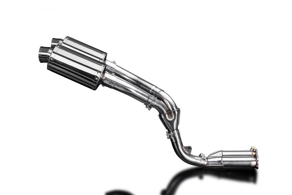 KAWASAKI ZX10R 2006-2007 DE-CAT 225mm OVAL STAINLESS SILENCER EXHAUST KIT