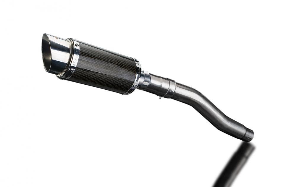 HONDA XRV750 AFRICA TWIN 93-03 200mm ROUND CARBON  SILENCER EXHAUST KIT