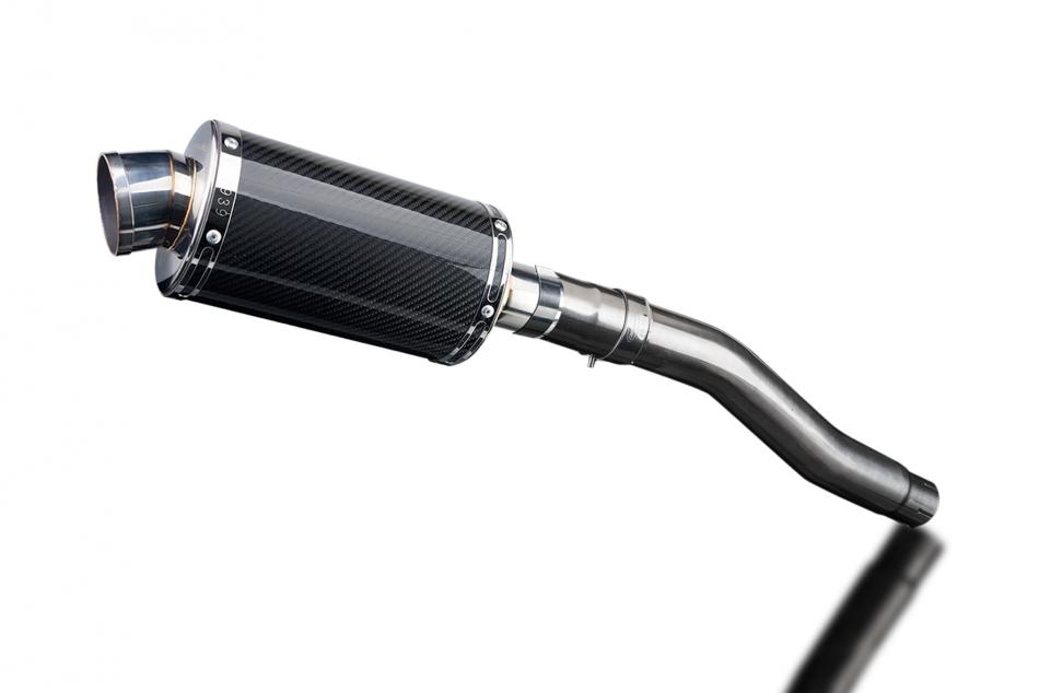 HONDA XRV750 AFRICA TWIN 93-03 225mm OVAL CARBON SILENCER EXHAUST KIT