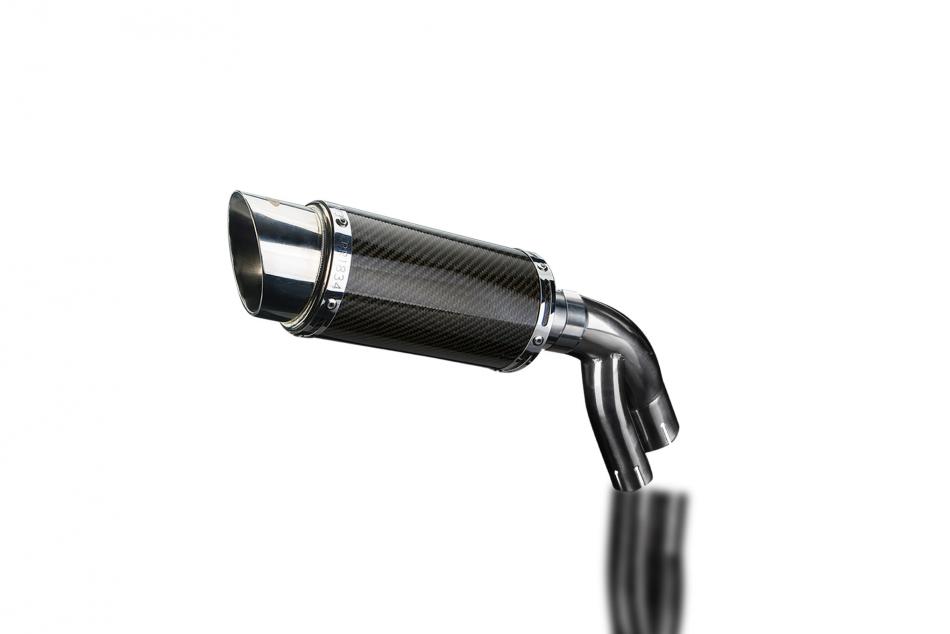 BMW S1000XR 2015-2018 200mm ROUND CARBON  SILENCER EXHAUST KIT