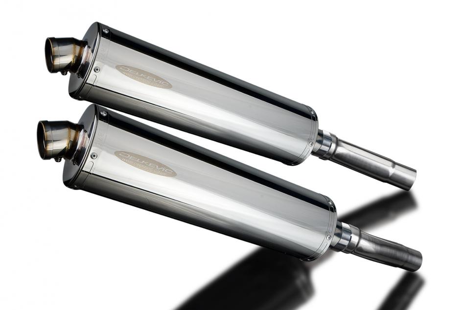 DUCATI MONSTER 620-695-800 02-08 450mm OVAL STAINLESS BSAU SILENCER EXHAUST KIT