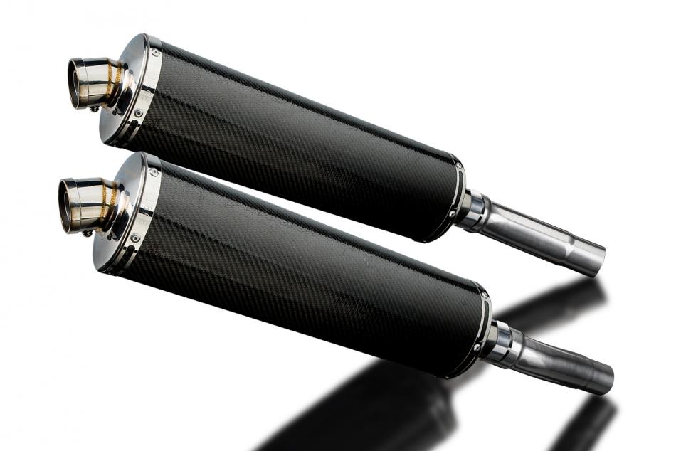 DUCATI MONSTER 620-695-800 02-08 450mm OVAL CARBON BSAU SILENCER EXHAUST KIT