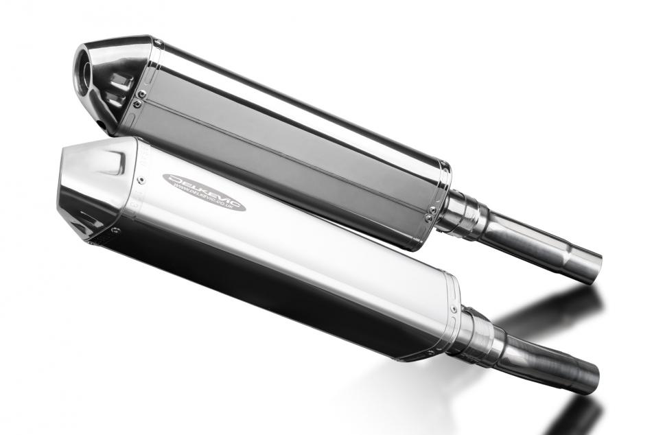 Ducati Monster 620 695 800 2002-08 420mm Tri-Oval Stainless Exhaust Silencer Kit