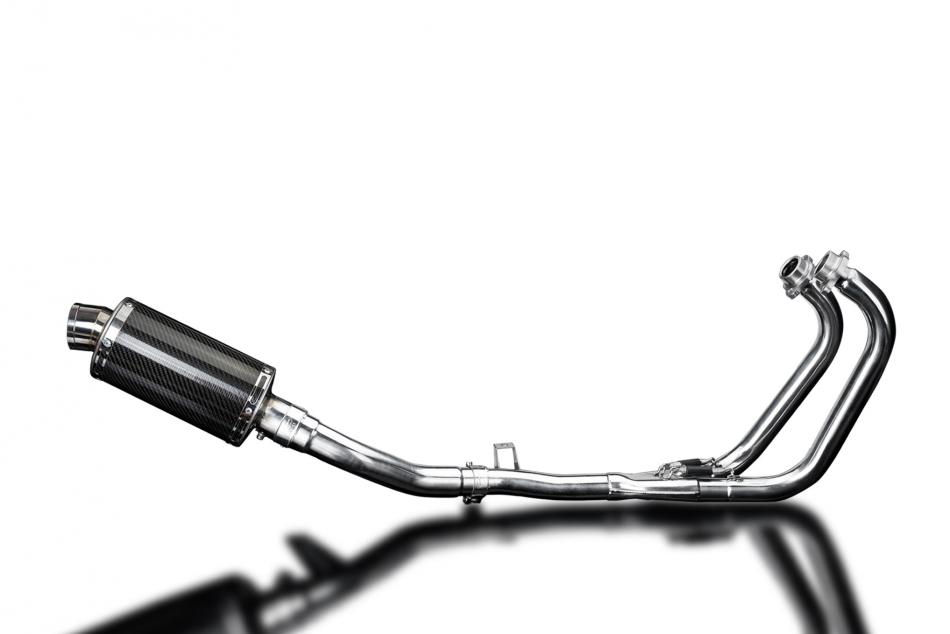 GW250 INAZUMA 2013-2017 / DS70 OVAL 225mm (9 inch) CARBON FIBRE SILENCER 2-1 COMPLETE SYSTEM