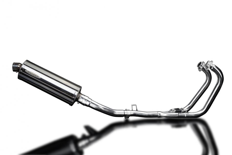 GW250 INAZUMA 2013-2017 / OVAL 350mm (14 inch) SILENCER 2-1 COMPLETE SYSTEM 304 STAINLESS STEEL