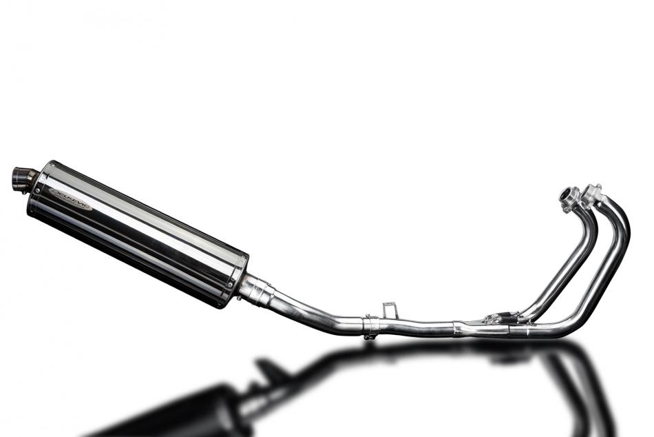 GW250 INAZUMA 2013-2017 / OVAL 450mm (18 inch) SILENCER 2-1 COMPLETE SYSTEM 304 STAINLESS STEEL