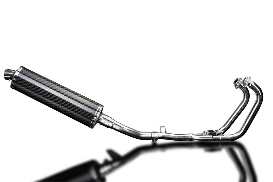 GW250 INAZUMA 2013-2017 / OVAL 450mm (18 inch) CARBON FIBRE SILENCER 2-1 COMPLETE SYSTEM