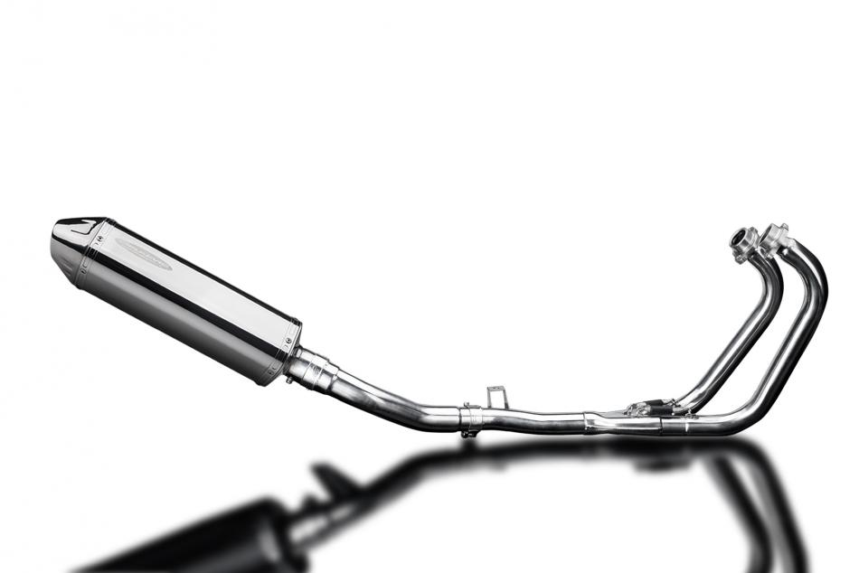 GW250 INAZUMA 2013-2017 / TRI-OVAL 320mm (13 inch) R/H SILENCER 2-1 COMPLETE SYSTEM 304 STAINLESS ST