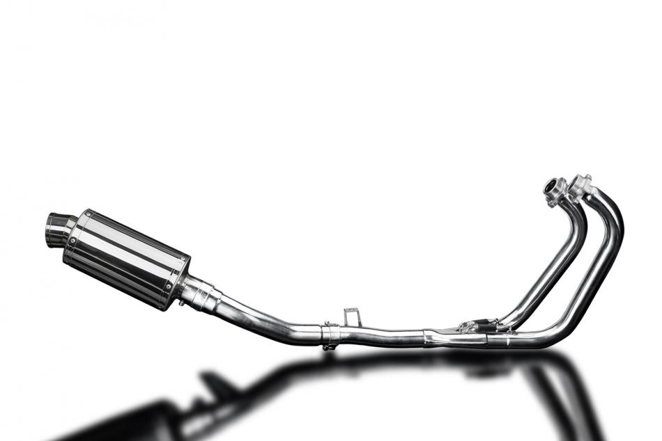 GW250 INAZUMA 2013-2017 / SS70 OVAL 225mm (9 inch) SILENCER 2-1 COMPLETE SYSTEM 304 STAINLESS STEEL