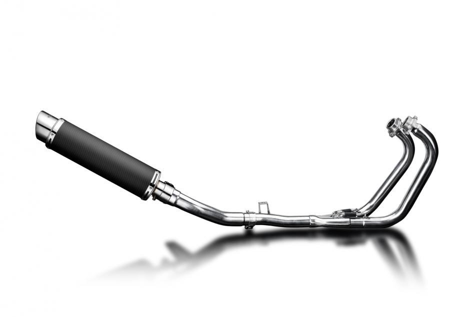 SUZUKI GW250 INAZUMA 2013-18 COMPLETE EXHAUST 350mm CARBON ROUND SILENCER
