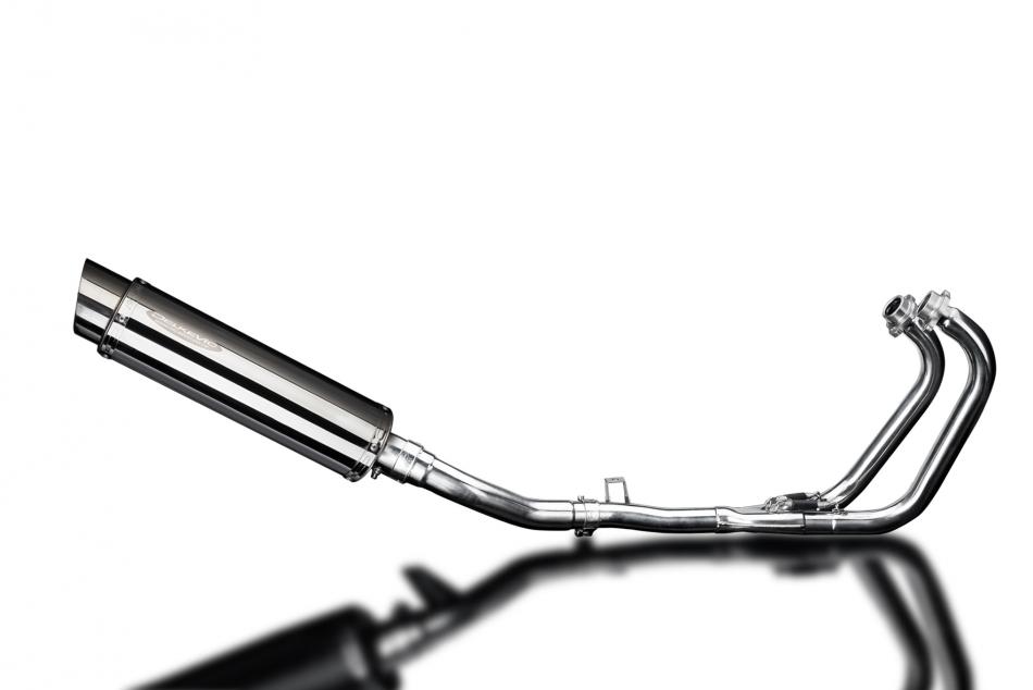 GW250 INAZUMA 2013-2017 / SL10 ROUND 350mm (14 inch) SILENCER 2-1 COMPLETE SYSTEM 304 STAINLESS STEE