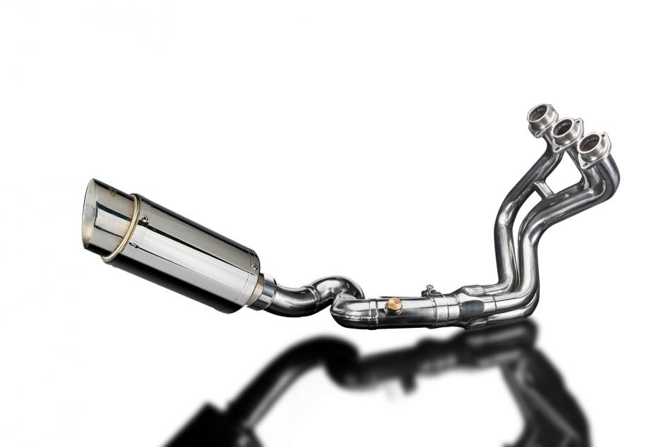 YAMAHA TRACER 900 2015-20 FULL EXHAUST SYSTEM 200mm STAINLESS ROUND SILENCER