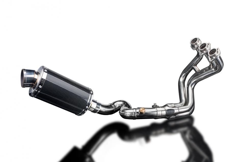 YAMAHA TRACER 900 2015-20 FULL EXHAUST SYSTEM 225mm CARBON OVAL SILENCER