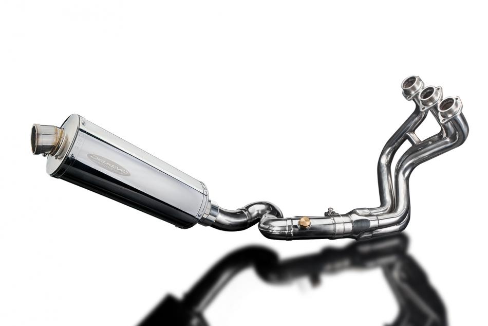 YAMAHA TRACER 900 2015-20 FULL EXHAUST SYSTEM 350mm STAINLESS OVAL SILENCER