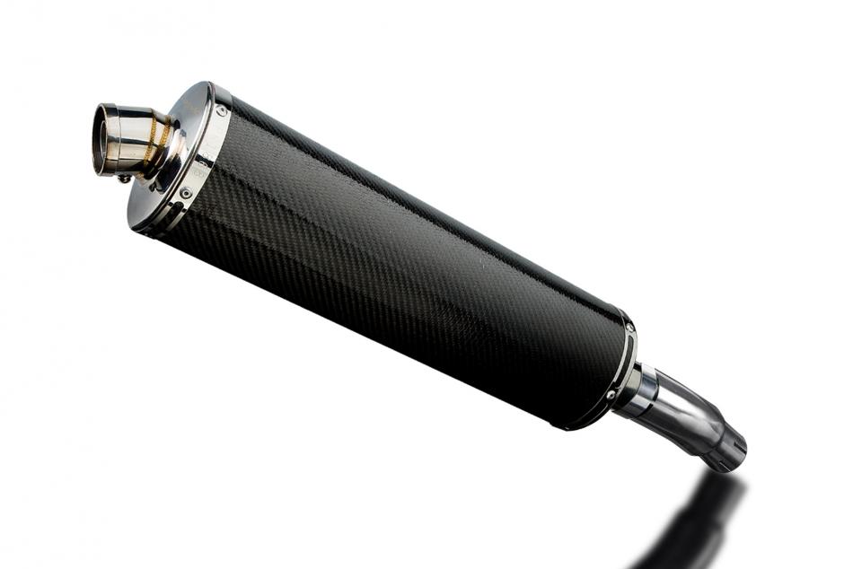 KAWASAKI VERSYS 300X 2017-2023 450mm OVAL CARBON BSAU SILENCER EXHAUST KIT