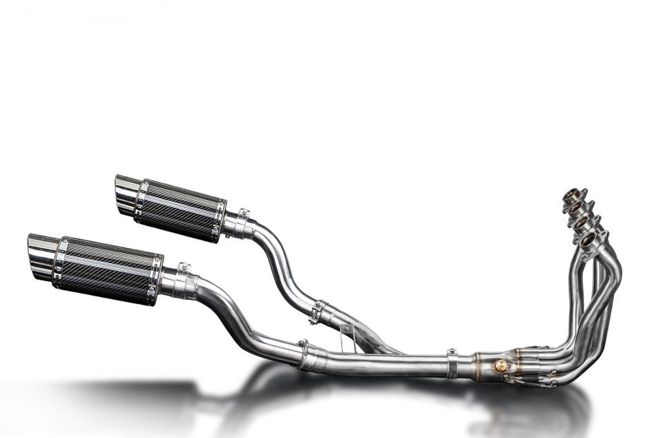 KAWASAKI Z1000SX Z1000 2010> FULL EXHAUST SYSTEM 200mm CARBON ROUND SILENCERS