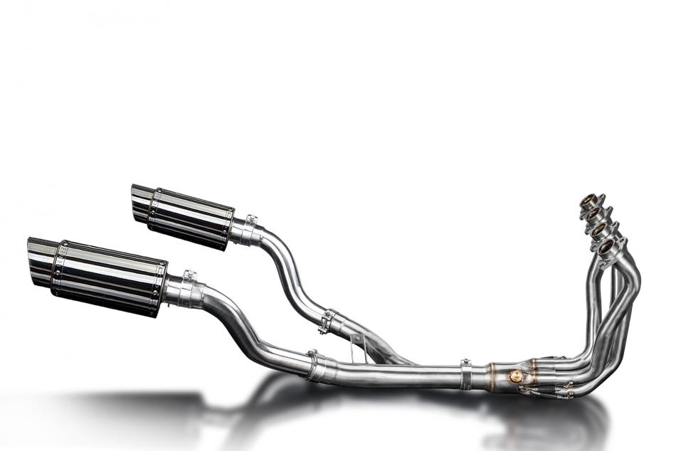 KAWASAKI Z1000SX Z1000 2010> FULL EXHAUST SYSTEM 200mm STAINLESS ROUND SILENC