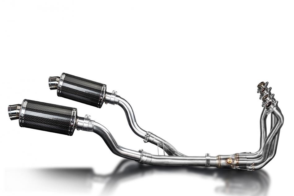 KAWASAKI Z1000SX Z1000 2010> FULL EXHAUST SYSTEM 225mm CARBON OVAL SILENCERS