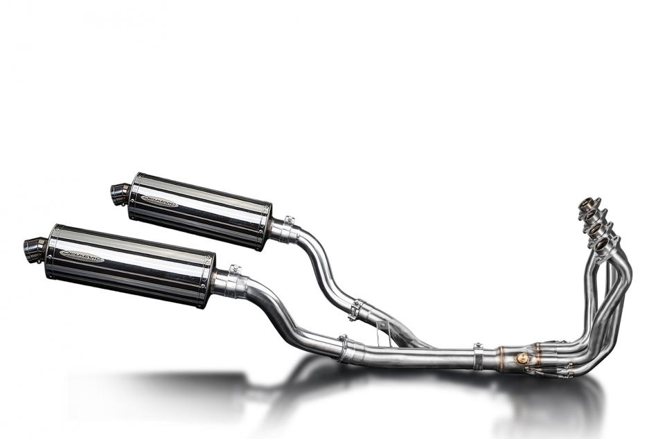 KAWASAKI Z1000SX Z1000 2010> FULL EXHAUST SYSTEM 350mm STAINLESS OVAL SILENCE