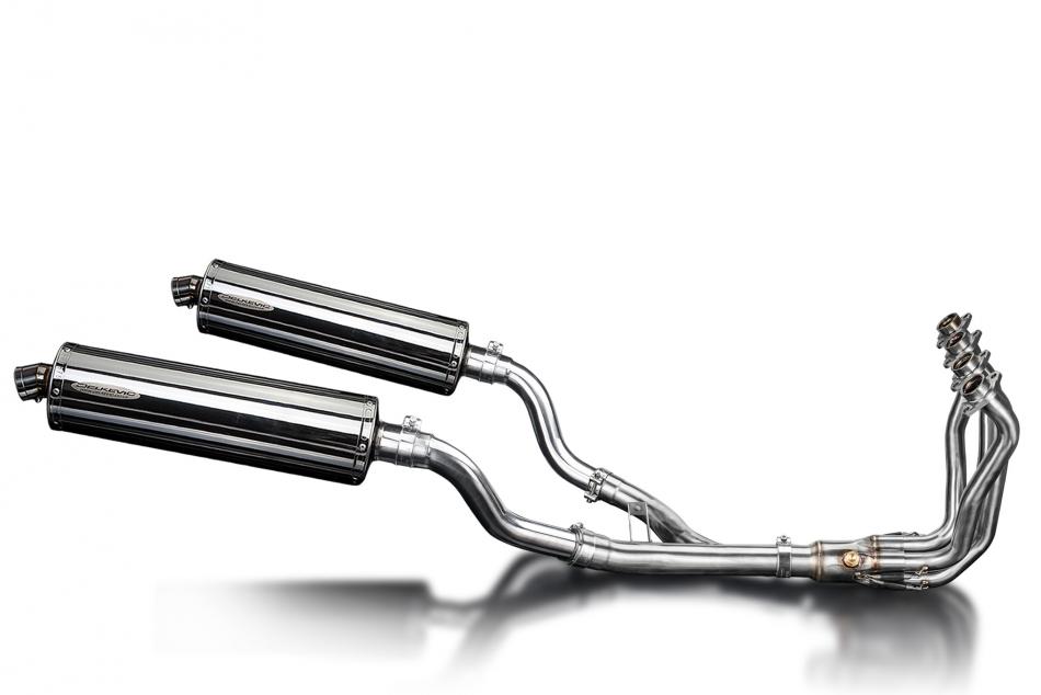 KAWASAKI Z1000SX Z1000 2010> FULL EXHAUST SYSTEM 450mm STAINLESS OVAL SILENCE