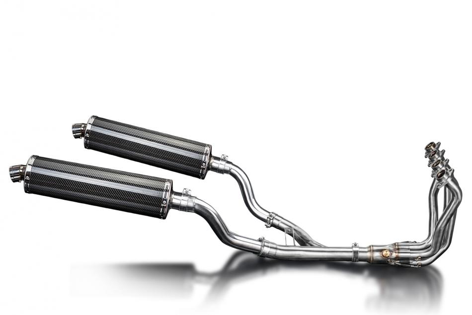 KAWASAKI Z1000SX Z1000 2010> FULL EXHAUST SYSTEM 450mm CARBON OVAL SILENCERS