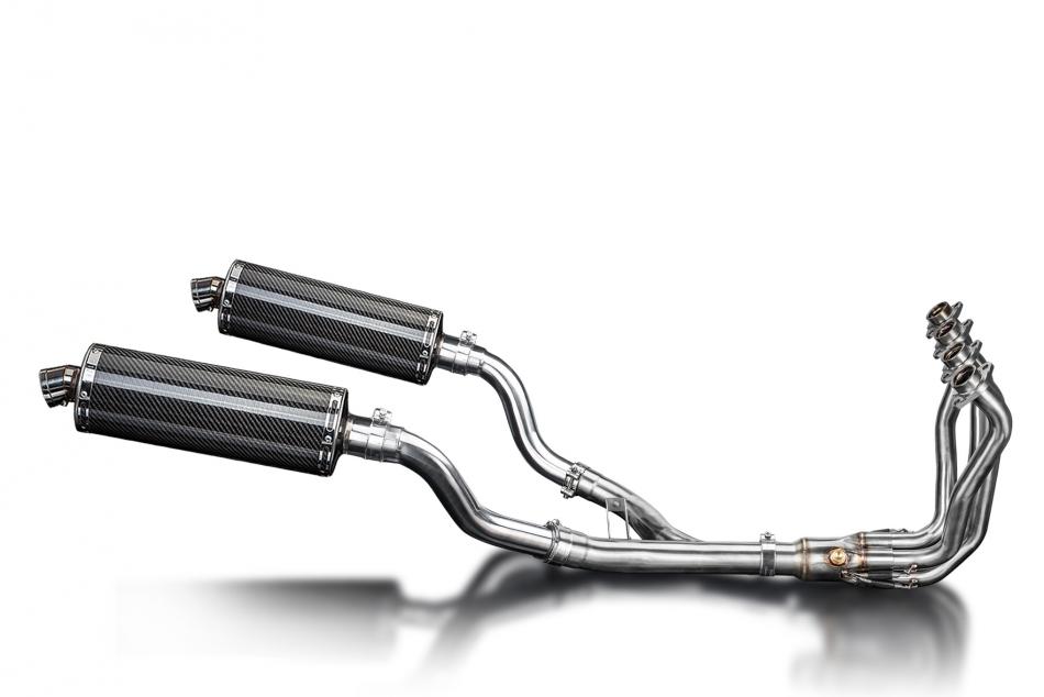 KAWASAKI Z1000SX Z1000 2010> FULL EXHAUST SYSTEM 350mm CARBON OVAL SILENCERS