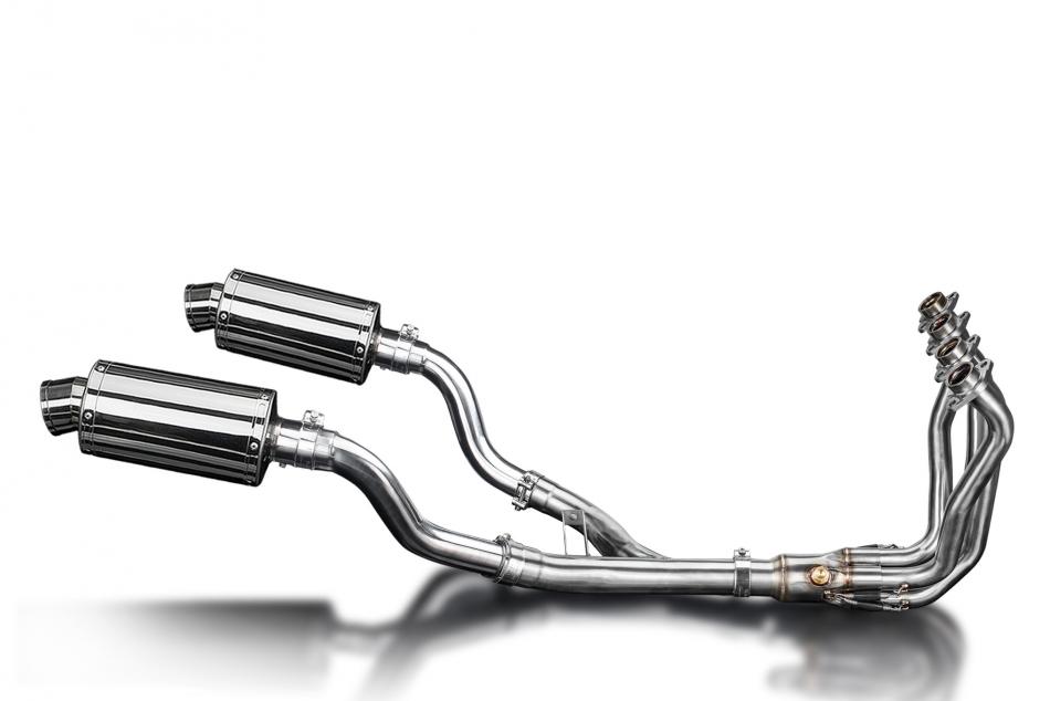 KAWASAKI Z1000SX Z1000 2010> FULL EXHAUST SYSTEM 225mm STAINLESS OVAL SILENCE