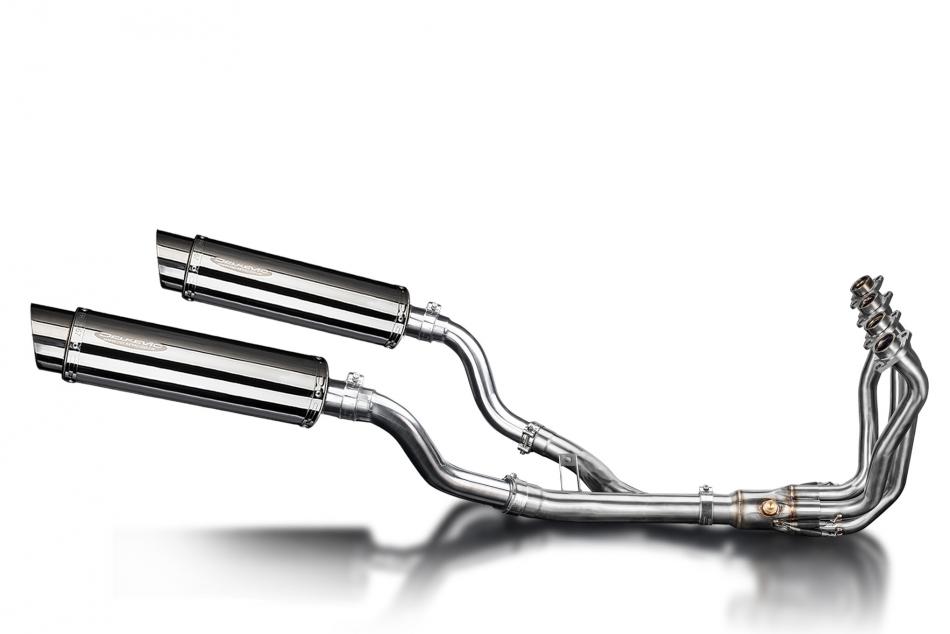 KAWASAKI Z1000SX Z1000 2010> FULL EXHAUST SYSTEM 350mm STAINLESS ROUND SILENC