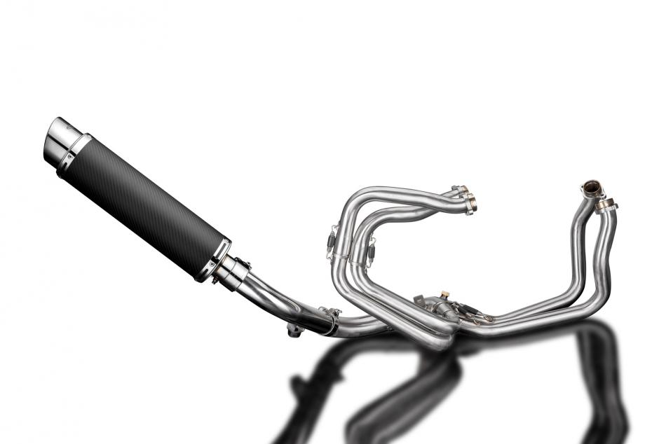 VFR800F 2014-2019 / DL10 ROUND 350mm (14 inch) CARBON FIBRE SILENCER 4 into 1 COMPLETE SYSTEM