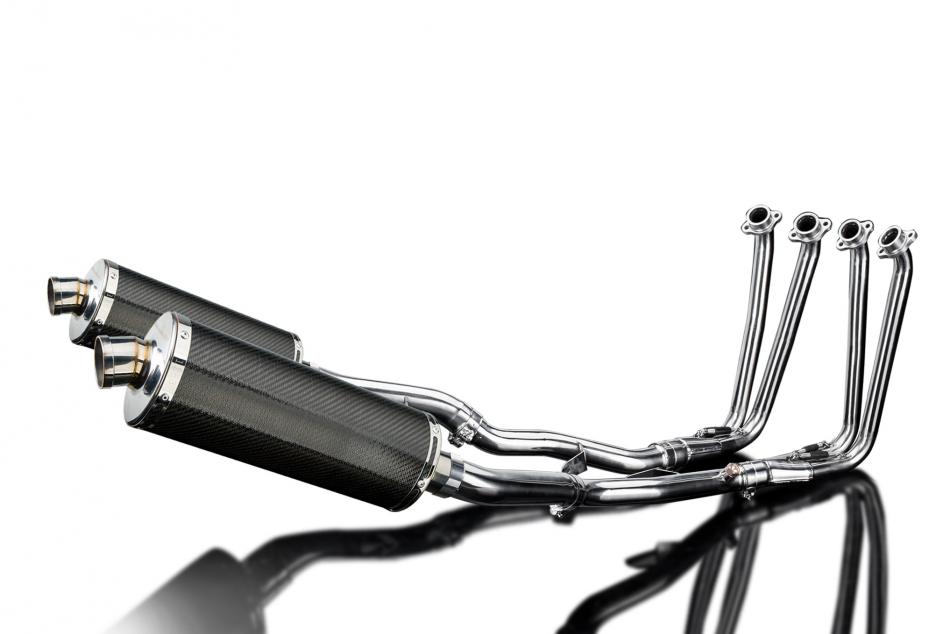 YAMAHA FJR1300 2006-2023 FULL EXHAUST SYSTEM 350mm CARBON OVAL BSAU SILENCERS