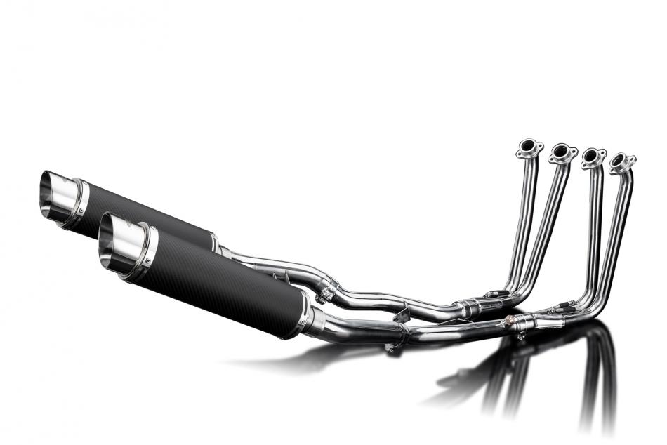YAMAHA FJR1300 2006-2023 FULL EXHAUST SYSTEM 350mm CARBON ROUND SILENCER BSAU