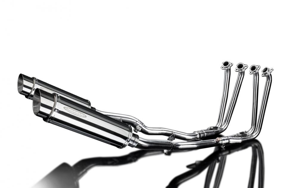 YAMAHA FJR1300 2006-2023 FULL EXHAUST SYSTEM 350mm STAINLESS ROUND SILENCER BSAU