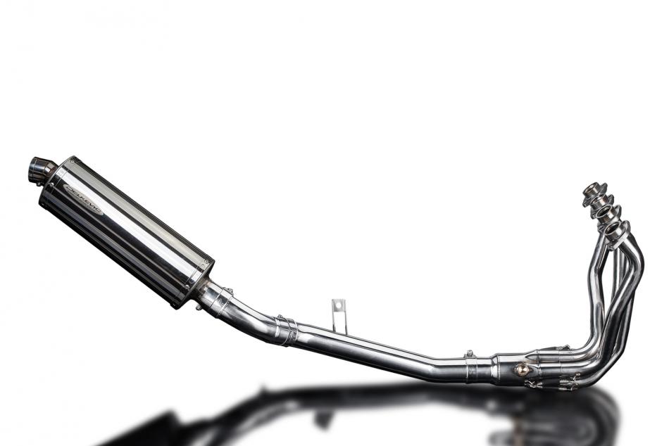 KAWASAKI Z900 17-19 FULL EXHAUST SYSTEM 350mm STAINLESS OVAL BSAU SILENCER