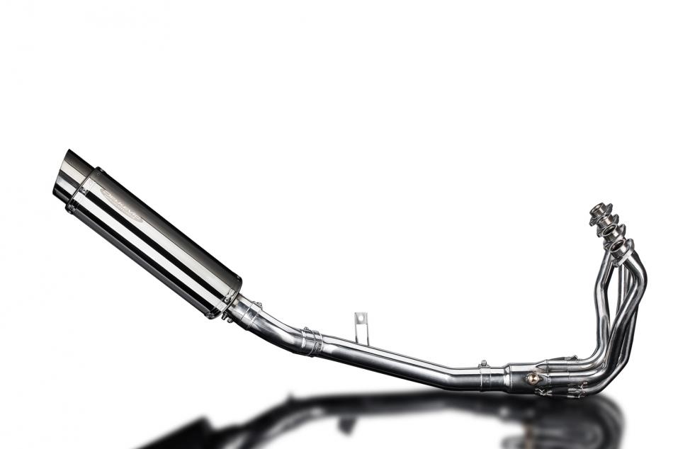 KAWASAKI Z900 17-19 FULL EXHAUST SYSTEM 350mm STAINLESS ROUND BSAU SILENCER