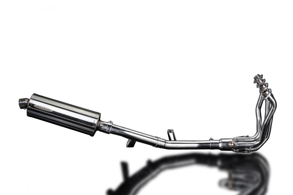 KAWASAKI KLZ1000 VERSYS 2015-18 FULL EXHAUST 350mm STAINLESS OVAL BSAU SILENCER