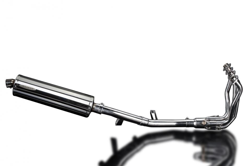 KAWASAKI KLZ1000 VERSYS 2015-18 FULL EXHAUST 450mm STAINLESS OVAL BSAU SILENCER